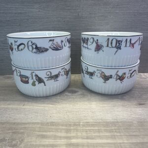 Better Homes & Gardens 12 Days of Christmas Porcelain Bowls Set of 4 Holiday